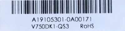 MAIN PARA TV SCEPTRE NUMERO DE PARTE A19105301-0A00171 / T.MS3683.U801 / CN.TU38 / V750DK1-QS3 / PANEL DCT750QVN04.6 / MODELO N75 - Imagen 3