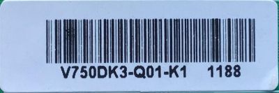 T-CON PARA TV RCA 4K UHD HDR SMART TV / NUMERO DE PARTE V750DK3-Q01-K1 / PANEL V750DK3-Q01 / MODELO RWOSU7547 - Imagen 2