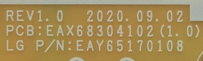 FUENTE DE PODER PARA TV LG / NUMERO DE PARTE EAY65170108 / EAX68304102 / 65170108 / LGP43T-19U1 / PLDF-L801C / 3PCR02491B / PANEL'S NC430DQG-AAHX3 / NC430DQG-ABHX3 / DISPLAY HV430QUB-F7D / MODELOS 43UN6955ZUF / 43UN7300AUD / 43UP7560AUD / 43UP7500PSF - Imagen 2