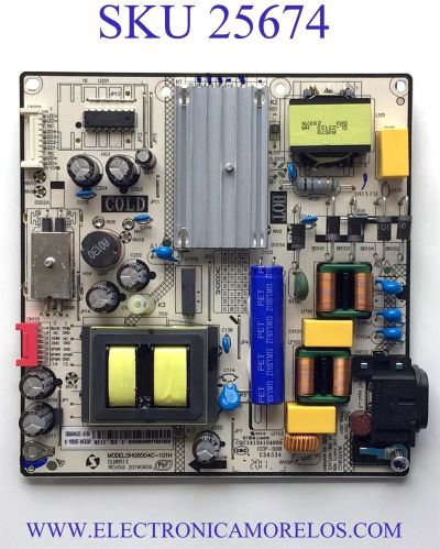 FUENTE DE PODER PARA TV RCA·ROKU TV ULTRA HD HDR SMART TV / NUMERO DE PARTE 81-PBE055-H4C63AP / SHG6004C-101H / SHG6004C63-101HA / 20190909 / DLBB513 / CQC14134104969 / CCP-508 / E56334 / PANEL LVU500CHDX / MODELO RTRU5027-D-US