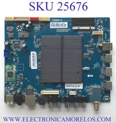 MAIN PARA TV ELEMENT SMART TV / NUMERO DE PARTE 103100048 / CV838H-B / CV838H_B_11_170818 / 7.D838HB110000.0E0 / E18121-SY / E254667 S / H2E03104A0 / PANEL CV500U1-T01 / MODELO E4STA5017