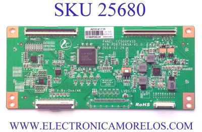 T-CON PARA TV RCA 4K ULTRA HD / NUMERO DE PARTE PD6754A5A-V1.0 / CC500PV1D / CC500PV5D.4K / AE0141116 / 2008PDAY2001 / 2008222460 / PANEL CC500PV5D / MODELO RLDED5098-B-UHD