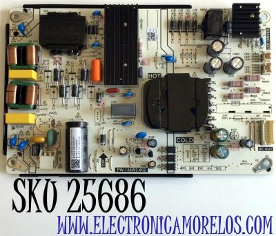 FUENTE DE PODER PARA TV SCEPTRE / NUMERO DE PARTE 260132005440 / PW.138W2.802 / 4100095652 / P20061111 / 1110-4000094-260132005440-200623-P02825 / PANEL'S HK550WLEDM-JH0GH / PT550GT01-01 / MODELOS G55 / A558CV-U