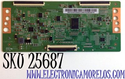T-CON PARA TV SCEPTRE / NUMERO DE PARTE 260162003350 / PT550GT01-1-C-1 / 2601620033500G12MEH02M036530 / PANEL'S HK550WLEDM-JH0GH / PT550GT01-01 / MODELOS G55 / A558CV-U