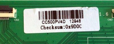 T-CON PARA TV SCEPTRE / NUMERO DE PARTE CC500PV4D / 0X9D0C / PANEL CC500PV4D / MODELOS W50 / W50 PMTV58GA / U515CV-U - Imagen 2