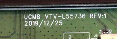 MAIN PARA TV TOSHIBA 4K UHD SMART TV / NUMERO DE PARTE 631V0Q00140 / VTV-L55736 / P422939C_02 / VTV-L55736 REV:1 / 631V0Q00140 REV:C4 / PANEL K430WDCRA / K430WDCRA-HC300A5 / MODELO 43LF621U21 - Imagen 2