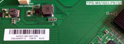 MAIN FUENTE (COMBO) PARA TV ONN DE 42'' ROKU TV FHD RESOLUCION (1920×1080) SMART TV / NUMERO DE PARTE 515Y16031M28 / TPD.MS1603.PB751 / 2230000091 / 536D42A0PF12 / M20003-MT / A20031582-0A01242 / C0200034J4D077623 / PANEL JE415D3HA0L / MODELO 100018254 - Imagen 3