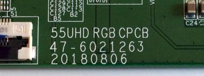 T-CON PARA TV PHILIPS 4K ULTRA HD ANDROID SMART TV / NUMERO DE PARTE 44-97714700E / 47-6021263 / 20180806 / HV550QUB-H82 / B03504EE0088C / 44-9 7714700E / PANEL HV550QUB-F84 / 55PFL5604/F7 / 55PFL5604/F7 A - Imagen 2