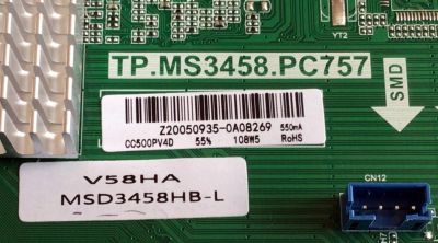 MAIN FUENTE (COMBO) PARA TV SCEPTRE / NUMERO DE PARTE MSD3458HB-L / TP.MS3458.PC757 / Z20050935 / CC500PV4D / PANEL CV500U1-T01_V01 / MODELO W50 TBTV58HA - Imagen 2