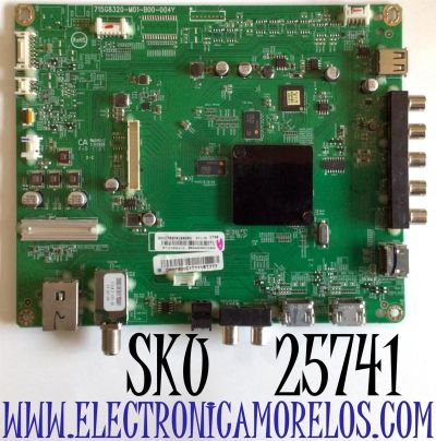 MAIN PARA TV VIZIO FULL HD SMART TV / NUMERO DE PARTE 756TXHCB02K016 / XHCB02K016 / 715G8320-M01-B00-004Y / 715G8320-M01-B00-004T / 756TXHCB02K0160 / PANEL TPT500J1-LE8.N / DISPLAY V500HJ1-PE8 REV.C7 / MODELO D50F-E1 / D50F-E1 LTC6VT / D50F-E1 LTC6VTLT