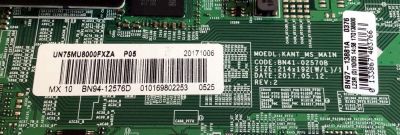 MAIN PARA TV SAMSUNG / NUMERO DE PARTE BN94-12576D / BN97-13881A / BN41-02570B / PANEL CY-KM075FLLVEH / DISPLAY LSF750FF02-L01 / BN96-40076A / MODELO UN75MU8000 / UN75MU8000FXZA / UN75MU8000FXZA FC05 - Imagen 2