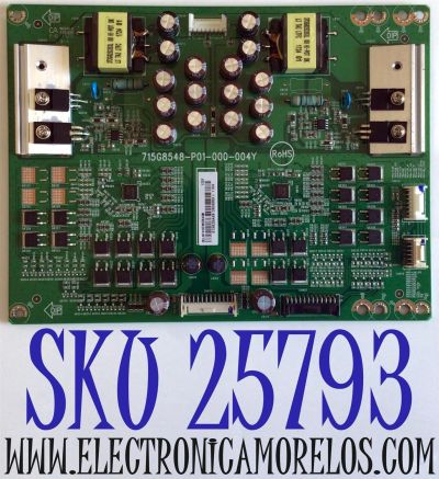 LED DRIVER PARA TV VIZIO 4K UHD HDR SMART TV / NUMERO DE PARTE LNTVGT38ZXAG8 / 715G8548-P01-000-004Y / GT38ZXAG8 / E342828 / PANEL S750QF57 V0 / MODELOS V755-J04 / V755-J04 LBNFE5 / V755-J04 LBNFE5KX / M75-E1 / M75-E1 LTMAEM / M75-E1 LTMAEMMU