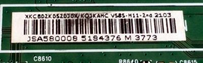 MAIN PARA TV VIZIO 4K HDR SMART TV / NUMERO DE PARTE 756TXKCB02K052 / XKCB02K052 / 715GA874-M0C-B00-004K / 715GA874-M0C-B00-004C / XKCB02K052020X / PANEL TPT580F2-PV5D.Q REV:S01P / MODELO V585-H11 / V585-H11 LTYDZI / V585-H11 LTYDZINX - Imagen 2