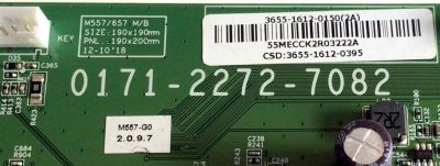 MAIN PARA TV VIZIO QUANTUM 4K UHD HDR SMART TV / NUMERO DE PARTE 3655-1612-0150 / 0171-2272-7082 / 3655-1612-0150(2A) / 3655-1612-0395 / PANEL T550QVN05 / MODELO M557-G0 / M557-G0 LAUAQC / M557-G0 LAUAQCKV - Imagen 2