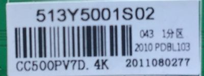 T-CON ORIGINAL PARA TV JVC / NUMERO DE PARTE 513Y5001S02 / PD9254A2A / PD9254A2A-V1.1 / CC500PV7D.4K / 2011080277 / PANEL CC500PV7D / MODELO LT-50MAW705 / ((NOTA IMPORTANTE:CHECAR QUE EL PANEL Y MODELO CORRESPONDA CON SU TELEVISION)) - Imagen 2