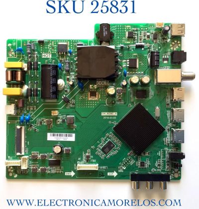 MAIN FUENTE PARA TV ONN NUMERO DE PARTE TPD.MS1603.PB751 / A19062305-0A20999 / PANEL C400Y19-D7 / DISPLAY V400HJ6-PE1 / MODELO 100005842