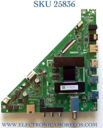 MAIN PARA TV TOSHIBA NUMERO DE PARTE CN2T1D200033ID / TD.T950.67 / H19082813-0A00378 / PANEL K430WDRB / MODELO 43LF421U19