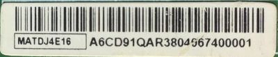 T-CON PARA TV WESTINGHOUSE NUMERO DE PARTE MATDJ4E16 / E22203417112806 / PANEL V580DJ4-ME5 / MODELO WR58UB4108 - Imagen 2