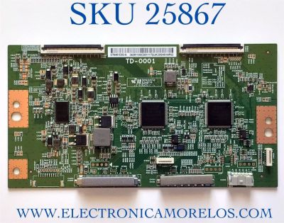 T-CON PARA TV SONY / NUMERO DE PARTE 34291100C / st6451d03-8 / TD-0001 / PANEL YDBM065DCS11 / NUMERO DE DISPLAY ST6451D03-5 / YDBM065CCS11 / MODELOS KD-65X85J / KD65X85J / XR-65X90J / XR65X90J / XR-65X90K / XR65X90K