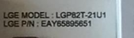 FUENTE DE PODER PARA TV / NUMERO DE PARTE EAY65895651 / LGP82T-21U1 / 65895651 / EPCD27CB1A / 3PCR02851A / PANEL NC820TQF-VXKH1 / MODELO 82UP8770PUA / 82UP8770PUA.BUSJLKR - Imagen 2