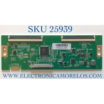 T-CON PARA TV SCEPTRE 4K UHD / NUMERO DE PARTE CV500U2-T01 / 17596 / PANEL DXCV500U2-T01-V01 / CV500U2-T01-V01 / MODELO W50 / W50 U515CV-UMR