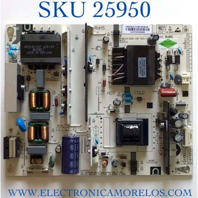 FUENTE DE PODER PARA TV ONN ORIGINAL / NUMERO DE PARTE CH1160D-1MF 600-UBE / CH1160D-1MF 600-U D / CH1160D-1MF / PANEL C500Y19-5C / C550Y20-G5 / DISPLAY ST5461D12-6 VER.2.1 / MODELOS 100012585 50" / WR50UX4019 / WR55UX4212