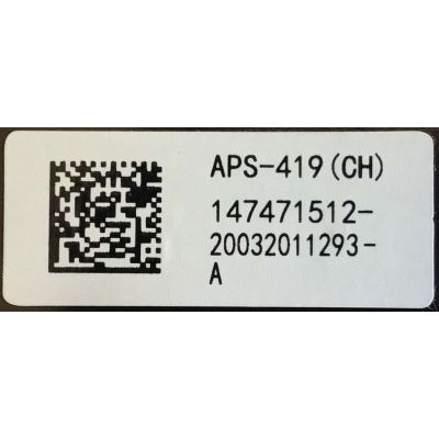 FUENTE PARA TV SONY NUMERO DE PARTE 1-474-715-12 / 1-983-329-21 / 147171512 / APS-419 (CH) / YD9F055DND01 / MODELO XBR-55X950G - Imagen 2