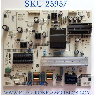 FUENTE DE PODER PARA TV VIZIO 4K QUANTUM UHD SMART TV / NUMERO DE PARTE P650D312DA / 25-DT0481-X2P1 / SHG6503B-247E / E56334 / CQC14134104969 / PANEL V650DJB-E03 REV.C1 / MODELO M65Q6-J09 / M65Q6-J09 LINIF8