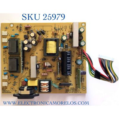 FUENTE PARA MONITOR HP NUMERO DE PARTE 791421400800R / 492151400100R / HO280AB06HR0 / PANEL LTM200KT01 / MODELO 2009M