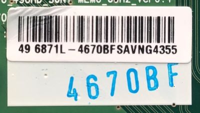T-CON PARA TV SONY NUMERO DE PARTE 7871L-4670B / 6870C-0598A / 4670B / PANEL SYV4951 / MODELO XBR-49X700D / XBR49X700D - Imagen 2
