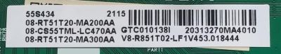 MAIN PARA TV TCL NUMERO DE PARTE 08-CS55TML-LC470AA / 40-RT51T6-MAB2HG / 08-RT5120-MA200AA / 08-RT51T20-MA300AA / PANEL LVU550NDEL / DISPLAY 	ST5461D09-1 VER.2.1 / MODELO 55S434 - Imagen 2