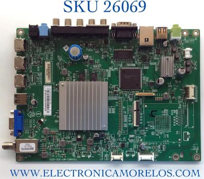 MAIN PARA TV NEC NUMERO DE PARTE XICB01K026 / 715G9663-M01-000-005K / (Q)XICB01K026050Q / TPT500U1-QVN03.U REV:S5B0AG / MODELO E507Q