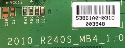 T-CON PARA TV SAMSUNG NUMERO DE PARTE LJ94-03861A / 2010_R240S_MB4_1.0 / 3861A / MODELO UN55C7000WFXZA - Imagen 2