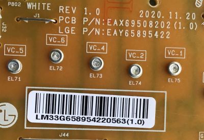 FUENTE DE PODER ORIGINAL PARA TV LG / NUMERO DE PARTE EAY65895422 / EAX69508202 / 65895422 / EAX69508202(1.0) / PANEL'S NC650EQH-AAKH1 / NC650EQG-AAKH1 / MODELOS 65NANO80UPA / 65NANO80UPA.BUSYLKR / 65NANO85APA / 65NANO85APA.BUSYLKR / 65NAN080 / 65NAN085 - Imagen 2