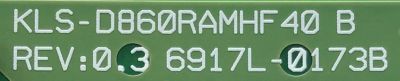 LED DRIVER PARA MONITOR LG NUMERO DE PARTE  6917L-0173B / KLS-D860RAMHF 40 B / PANEL LD860DBN-UJA1 / MODELO 86BH5C-B - Imagen 3