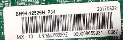 MAIN PARA TV SAMSUNG NUMERO DE PARTE BN94-12526H / BN41-13273S / BN97-13273S / PANEL CY-KM075FLNV7H / MODELOS UN75MU8000FXZA DD04 / UN75MU8000FXZA / UN75MU8000F - Imagen 2