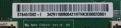 T-CON PARA TV TCL / INSIGNIA / NUMERO DE PARTE 34.29110.0B0 / 34291100B0 / CSC02-1 / ST6451D02-I / 34291100B00421 / PANEL LVU650NDJL CD9W10 / MODELOS 65S535 / NS-65DF710NA21 / NS-65F501NA22 - Imagen 2