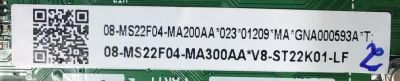 MAIN PARA TV TCL NUMERO DE PARTE 08-MS22F04-MA300AA / 40-MS22F1-MAC2HG / 08-MS22F04-MA200AA / PANEL LVU430NEBL / MODELO 43S525 NOTA IMPORTANTE:TUNER DAÑADO ((SIN BALUN)) - Imagen 2