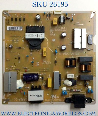 FUENTE DE PODER PARA TV LG / NUMERO DE PARTE EAY65895512 / LGP50NT-21U1 / EAX69502002 / EPCD12CB1B / 3PCR02854B / PANEL NC500TQG-AAKH1 / DISPLAY LC500DQC (SP)(A1) / MODELOS 50UP8000PUR AUSYLJM / 50NAN075UPA / 50NANO75UPA BUSYLJM / 50UQ9000PUD BUSYLJM
