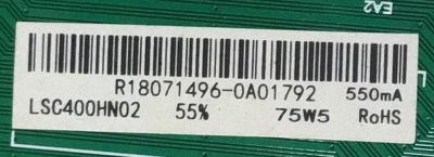 MAIN FUENTE PARA TV HISENSE NUMERO DE PARTE R18071496 / TP.SR.PB701 / 180720 / M182041 / R18071496-0A01792 / PANEL JHD400N2F31-TXL2B1QL/S0/FM/ROH / MODELO 40EU3000 - Imagen 3