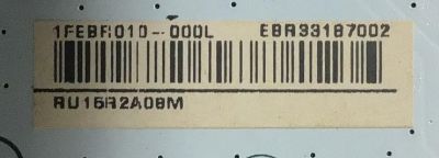 MAIN PARA TV LG NUMERO DE PARTE EBR33187002 / EAX69532504 / 1FEBR010-000L / RU15R2A08M / PANEL LVU550LGDXE0212 / DISPLAY LC550EQC (SP)(A1) / MODELO 55UP7000PUA.CUSYLH / 55UP7000PUA - Imagen 2