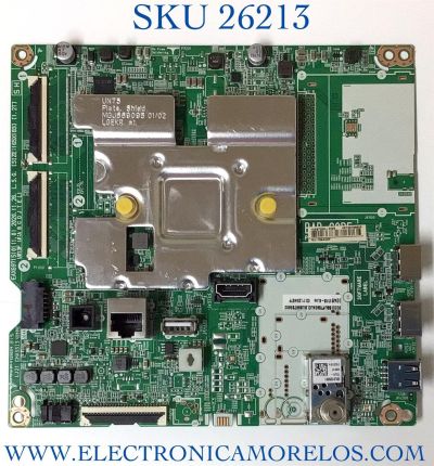 MAIN PARA TV LG NUMERO DE PARTE EBT66735602 / EAX69715101 / 1HEBT000-009E / ERU17B8A0XP / PANEL NC550DQG-AAHX3 / MODELO 55UP7560AUD.BUSYLKR / 55UP7560AUD