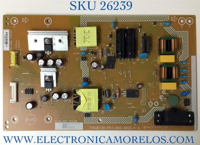 FUENTE PARA TV VIZIO NUMERO DE PARTE PLTVKU331XAAE / 715GB739-P01-000-0H2S / (X)PLTVKU331XAAE / PANEL TPT430B5-GT013.H REV:S1Q / MODELO V435-J01 LTC5E6KX / V435-J01