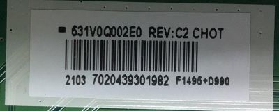 MAIN PARA TV TOSHIBA NUMERO DE PARTE 631V0Q002E0 / VTV-L55736 / 7020439301982 / DISPLAY CV500U2-T01 / MODELO 50LF621U21 - Imagen 2