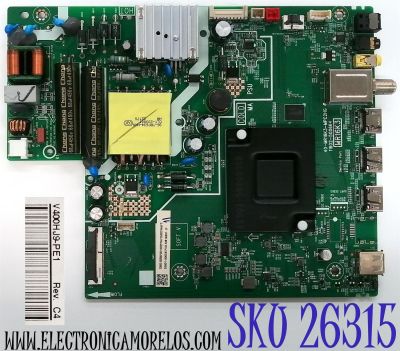 MAIN FUENTE ((COMBO)) PARA TV TCL FHD ((ROKU TV)) / NUMERO DE PARTE 30801-000545 / 30800-000586 / 40-MR16K3-MPC2HG / 11602-500664 / V8-MR16K01-LF / MR16K3 / PANEL LVF395NDEL / DISPLAY V400HJ9-PE1 REV.C4 / MODELO 40S355