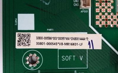 MAIN FUENTE ((COMBO)) PARA TV TCL FHD ((ROKU TV)) / NUMERO DE PARTE 30801-000545 / 30800-000586 / 40-MR16K3-MPC2HG / 11602-500664 / V8-MR16K01-LF / MR16K3 / PANEL LVF395NDEL / DISPLAY V400HJ9-PE1 REV.C4 / MODELO 40S355 - Imagen 4