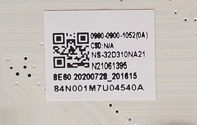 MAIN FUENTE ((COMBO)) PARA TV INSIGNIA HD / NUMERO DE PARTE 0980-0900-1052 / TP.MS3553W.PB765 / 098009001052 / N21061395 / DISPLAY ST3151A07-2 VER.2.7 / MODELO NS-32D310NA21 - Imagen 2