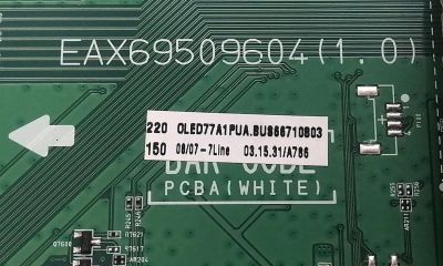 MAIN PARA TV LG OLED 4K·UHD·HDR ((SMART TV)) / NUMERO DE PARTE EBT66710803 / EAX69509604 / 66710803 / EAX69509604(1.0) / PANEL LE770AQN  / MODELOS OLED77A1PUA / OLED77A1PUA.BUSWLJR / OLED77A1AUA / OLED77A1AUA.BUSWLJR - Imagen 4