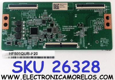T-CON PARA TV JVC / NUMERO DE PARTE 515C5020M02 / 303C5020232 / TV5020-ZC26-01 / TV5020-ZC26-01(B) / 20230621 / 2010118834 / DISPLAY HF500QUB-F20 / MODELOS LT-50MAW625 / 100012585 / 100133204 / E4AA50R
