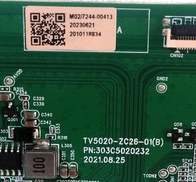 T-CON PARA TV JVC / NUMERO DE PARTE 515C5020M02 / 303C5020232 / TV5020-ZC26-01 / TV5020-ZC26-01(B) / 20230621 / 2010118834 / DISPLAY HF500QUB-F20 / MODELOS LT-50MAW625 / 100012585 / 100133204 / E4AA50R - Imagen 3